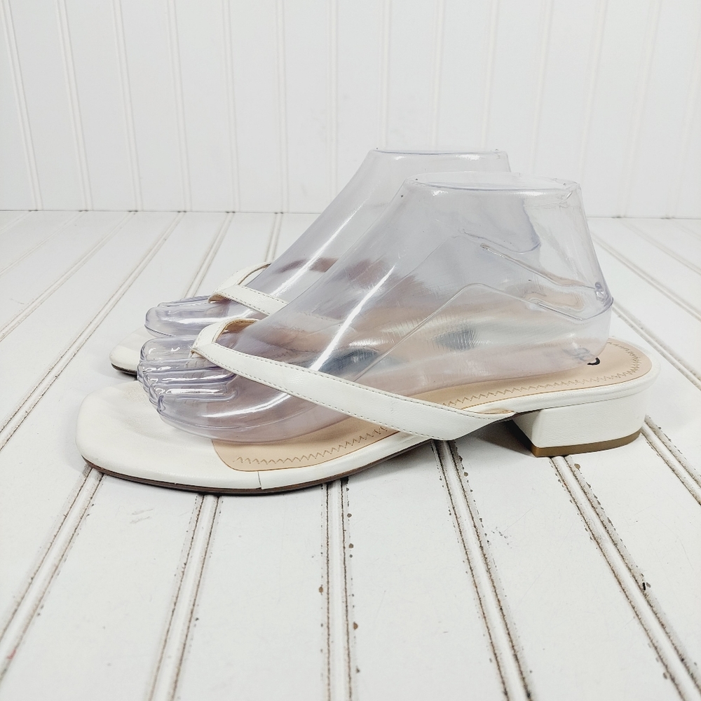 Bp Talon White Slide In Open Toe Casual Sandals F312